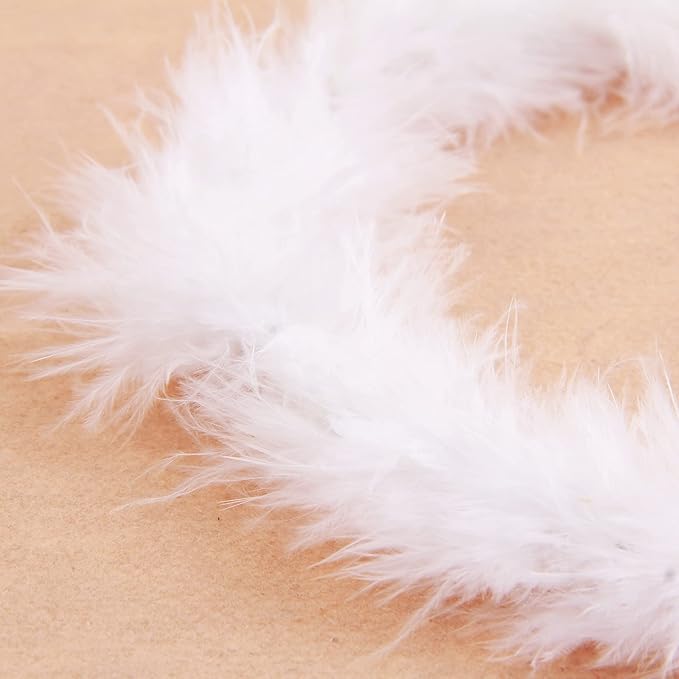 Nishine 2 PACK White Newborn Fuzzy Feather Angel Wings + Headband Set for Baby Cosplay Girls Costume Photography