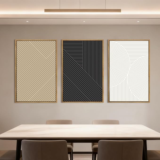 Anyzal Neutral Wall Art Modern Abstract Wall Decor Minimalist Boho Artwork 16x24 Inch Set of 3 for Living Room Bedroom Dining Room