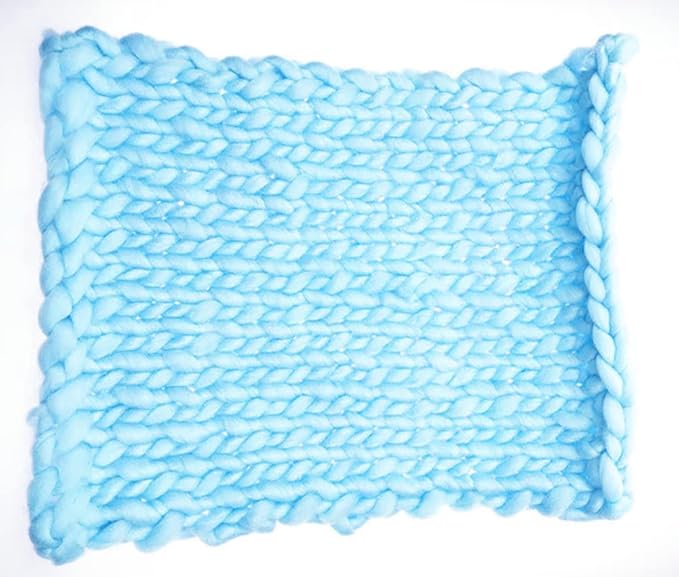 Newborn Photography Props Blanket, 50 * 50cm Hand-Knitted Crochet Newborn Photography Props Blanket Basket Filler Newborn Baby Photography Props for Boys Girls