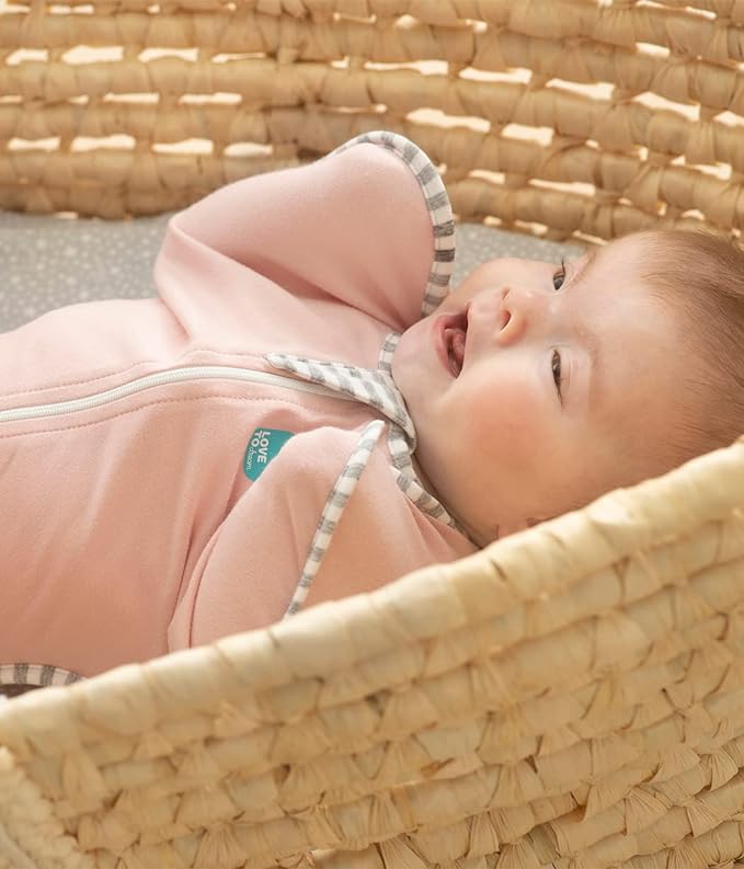 Love to Dream Swaddle UP, Baby Sleep Sack, Self-Soothing Swaddles for Newborns, Improves Sleep, Snug Fit Helps Calm Startle Reflex, New Born Essentials for Baby, 1.0 TOG, 5-8.5 lbs, Pink