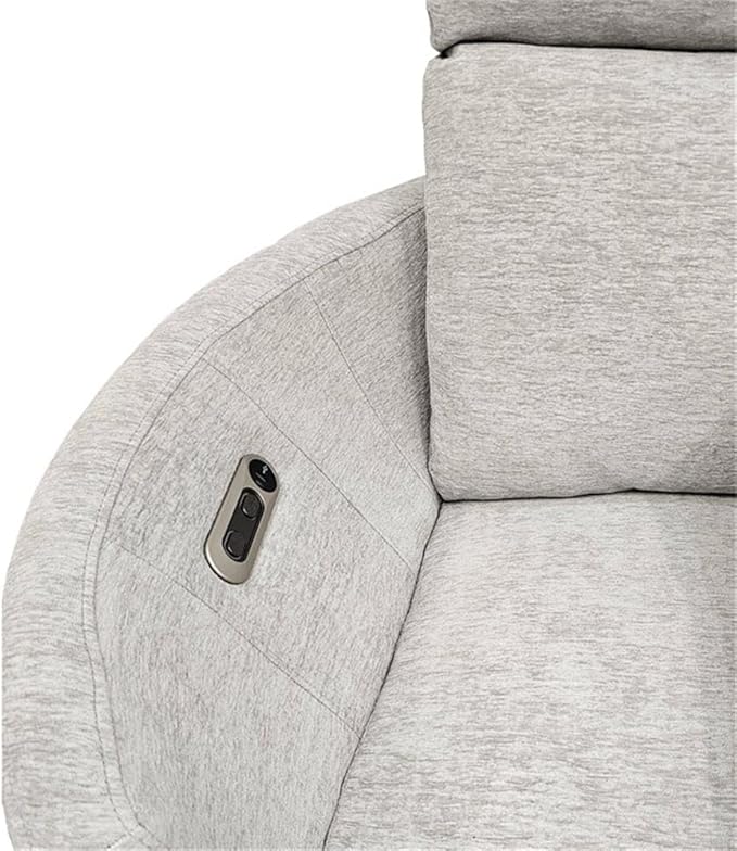 Pemberly Row Contemporary Power Swivel Glider Recliner (Two Pack) with USB Charging Ports and 2 Comfort Pillows for Living Room