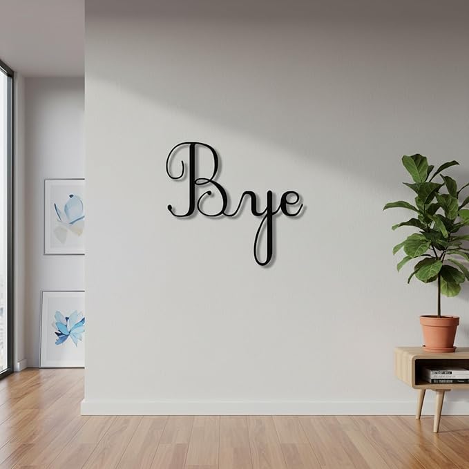 Custom Metal Words - Elegant Tall Script Name Sign - Custom Name Sign Baby - Refined Laser Cut Cursive Wall Art for Baby Name, Wedding & Luxury Home Decoration Gift