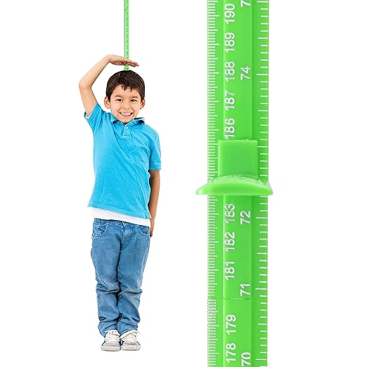Height Measurement for Wall, Children Adult Height Measurement Rod, 3D Removable Growth Height Stick, Wall Mounted Splicing Height Ruler for Kids Baby Nursery 79 inch (Green)