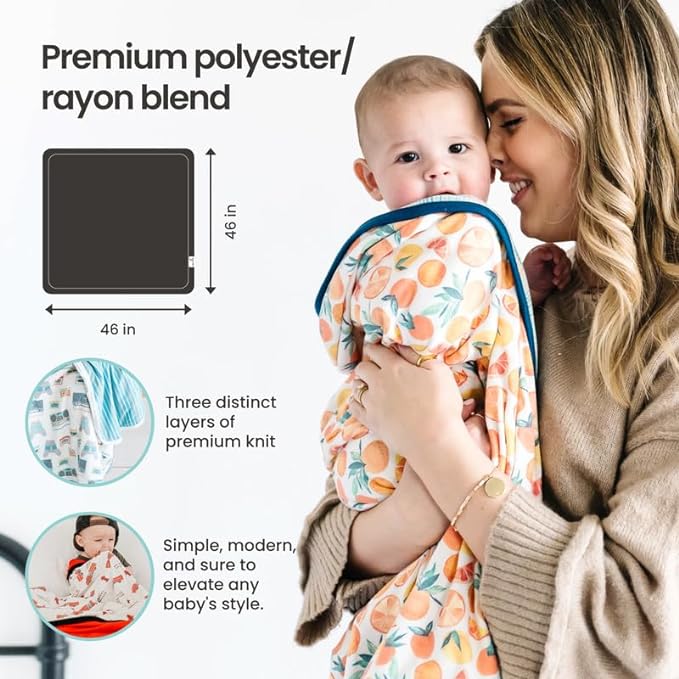 Copper Pearl Soft Baby Quilt - Three-Layer, Breathable, Toddler Blanket - Newborns to Toddlers - 46x46 Premium Polyester/Rayon - Cozy - Canyon