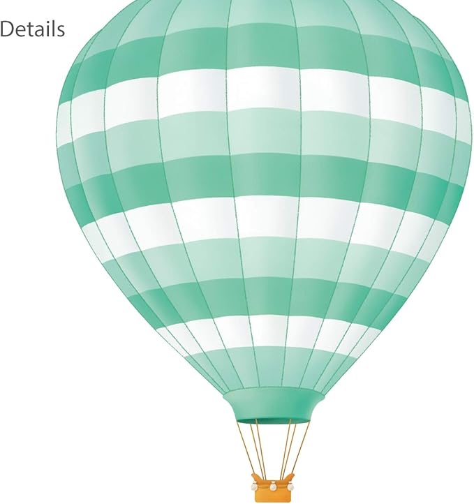 DECOWALL DS8-1801 Rainbow and Hot Air Balloons Kids Wall Stickers Wall Decals Peel and Stick Removable Wall Stickers for Kids Nursery Bedroom Living Room Decor
