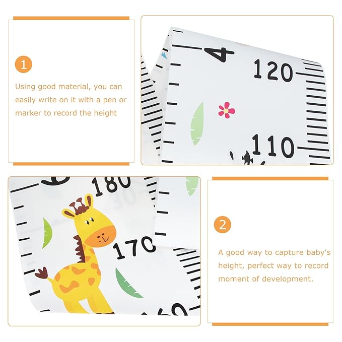 Canvas Growth Chart Wall Ruler Portable Height Measurement for Boys Nursery Bedroom Decor Growth Tracking