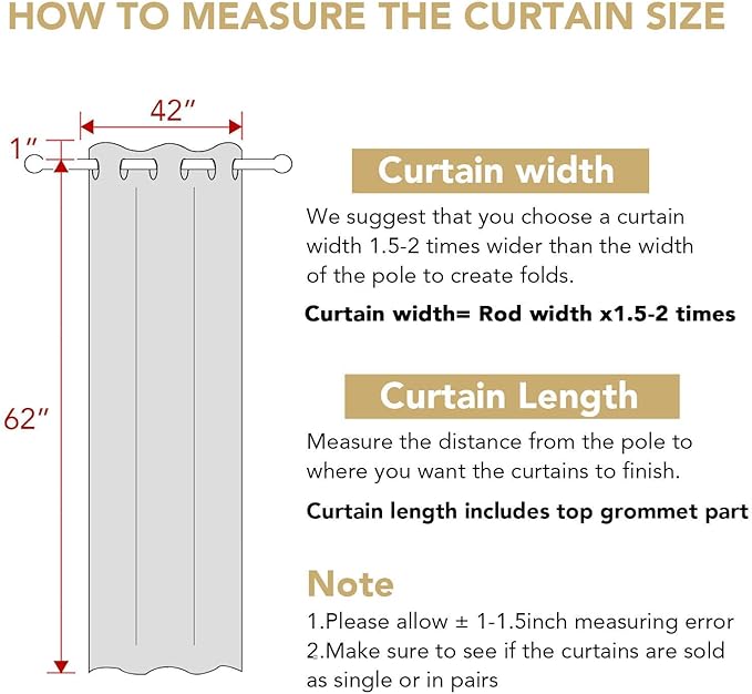 H.VERSAILTEX Blackout Curtains for Bedroom Thermal Insulated Room Darkening Living Room Curtains 63 Inch Long Grommet Privacy Protection Window Curtain Panels/Drapes, 2 Panels, Bronze Green