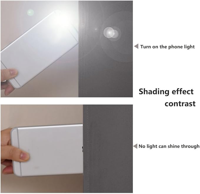 NICETOWN Grey Full Shade Curtain Panels, Pair of Energy Smart & Noise Blocking Out Blackout Drapes for Dining Room Window, Thermal Insulated Guest Room Lined Window Dressing(Gray, 55 x 78 inch)