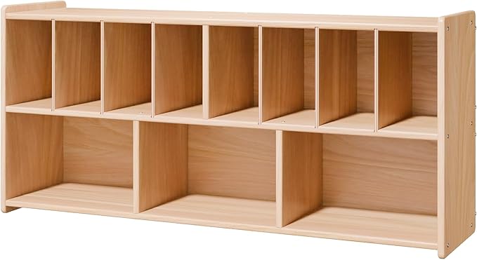 Wall-Mounted Large Diaper Storage Organizer for Daycares, 11.8" D x 45" W x 21" H