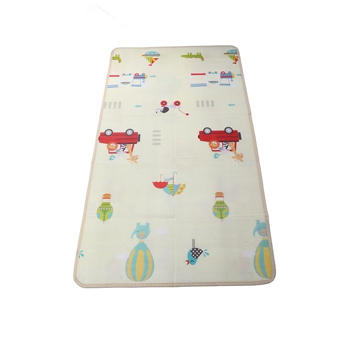Hapivida Baby Play Mat, 180x100x1cm, Foldable Lightweight LDPE Crawling Mat Double Sided Activity Playmat for Infants Home Outdoor Beach Travel Nursery