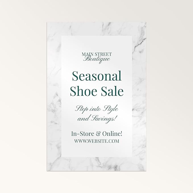 STAPLES - Personalized Semi-Gloss Poster - 24W" x 36L" Custom Print - Ideal for Home or Office Décor (Marble)