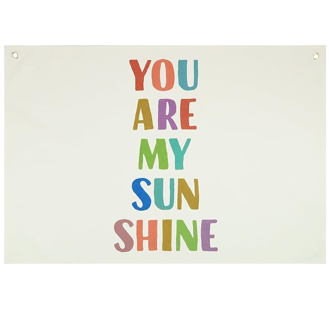 Boho Rectangular Banner Flag Wall Sign Decor Gift for Baby Girl Kids,Nursery Baby Room Above Crib Bedroom Living Room Wall Decor-You Are My Sun Shine-Baby,Shower Birthday Christmas Gift
