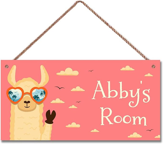 Personalized Sign Cute Camel Sign Cool Animal Themed For Kids Room Door Art Decor For Nursery Custom Name Wall Decor Decorative for Boys Room Girls Bedroom