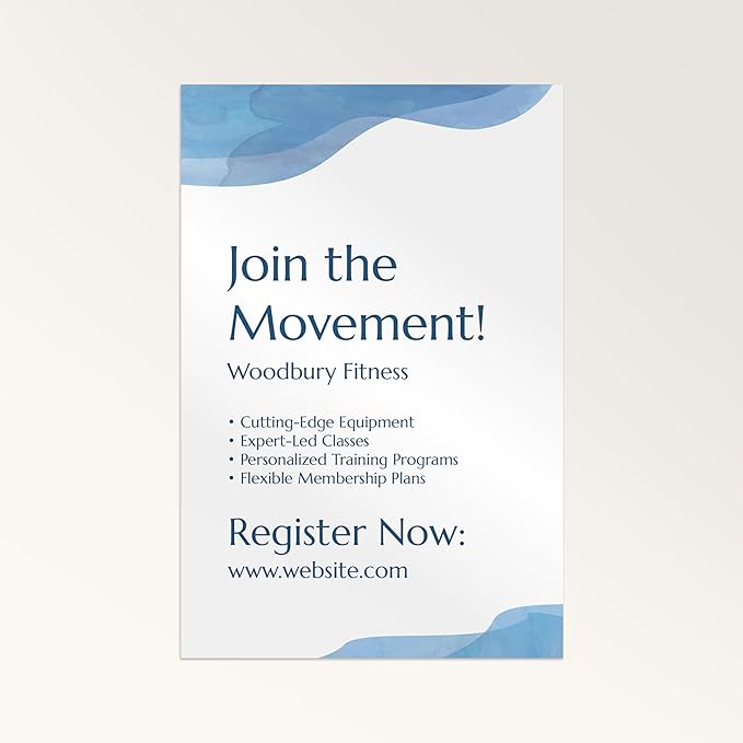 STAPLES - Personalized Semi-Gloss Poster - 12W" x 18L" Custom Print - Ideal for Home or Office Décor (Watercolor)