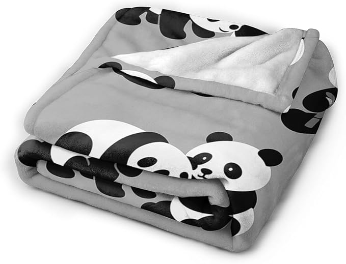 Panda Blanket Cute Panda Fleece Throw Blanket Soft Cozy Warm Fuzzy Plush Super Plush Stuff Animal Bedding Toddler Nursery Baby Blankets Gifts for Boys Girls Kids Adult Men Women 40"X50"