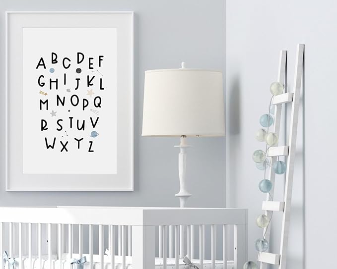 VUVUKU Outer Space Nursery Decor For Baby Boy Room Prints Kids Playroom Wall Art