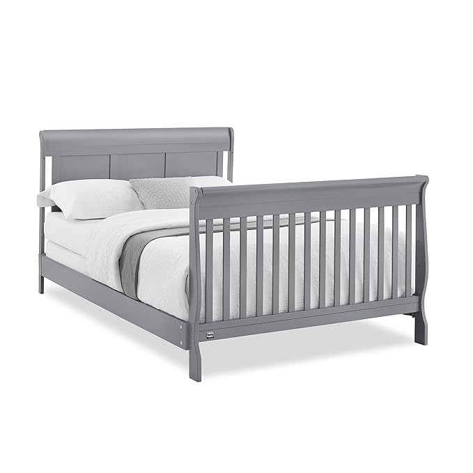 Delta Children Simmons Kids Carter 6-in-1 Convertible Crib - Greenguard Gold Certified, Grey