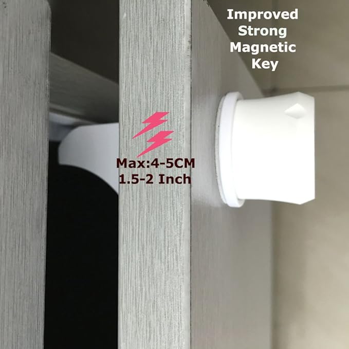 Vmaisi Magnetic Cabinet Locks Replacement Keys (5)