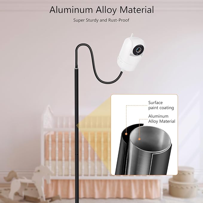 Baby Monitor Floor Stand Mount Compatible with Vtech VM819, Advanced HQ Max, New VM901, RM7764HD, RM5467HD Baby Monitor, Baby Camera Stand Holder with Height Adjustable, Out of Baby Reach, More Safety