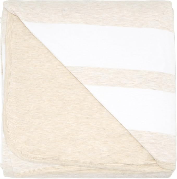 Little Sleepies Cloud Blanket, Soft Viscose from Bamboo Toddler & Baby Blanket for Boys & Girls, Lightweight, Perfect for Hot Sleepers, 65" x 85", Oversized (Oatmeal Heather)