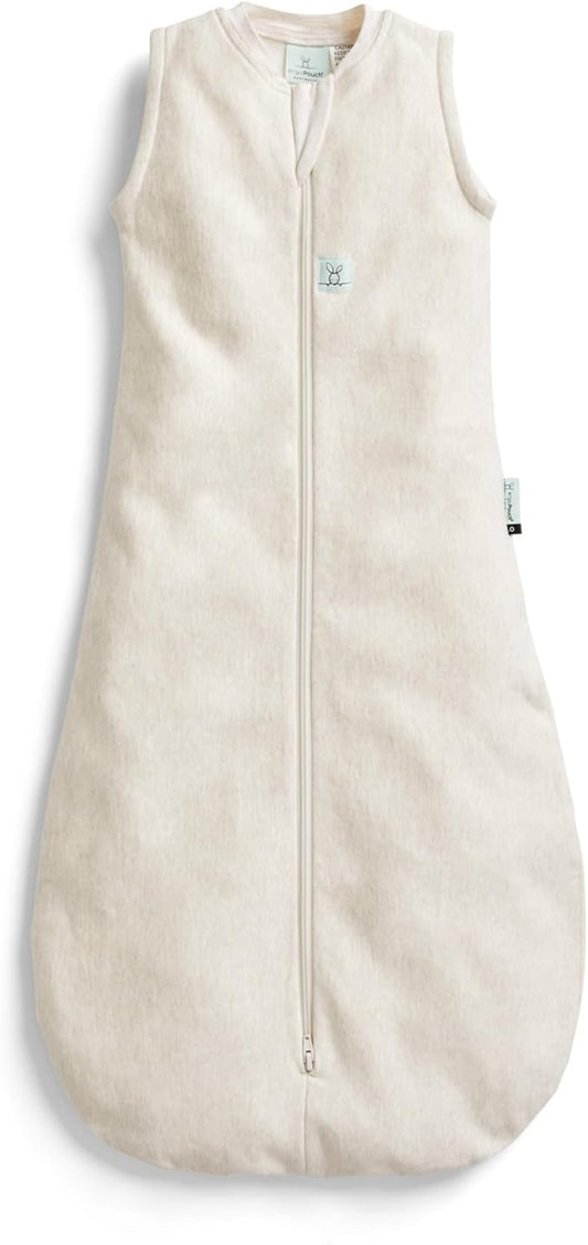 ergoPouch Jersey Sleeping Bag 0.2 TOG – Arms-Out Baby Sleep Sack, Ideal Transition from Swaddling, Slim Fit Keeps Baby Secure & Comfortable, Soft Breathable Fabric (8-24 Months, Oatmeal Marle)