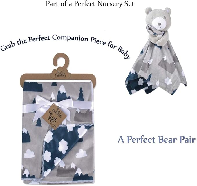 Baby Essentials Sherpa Fleece Baby Blanket 35x30 – Super Soft, Warm Reversible Baby Blankets for Newborns, Infants, Toddlers, and Nursery