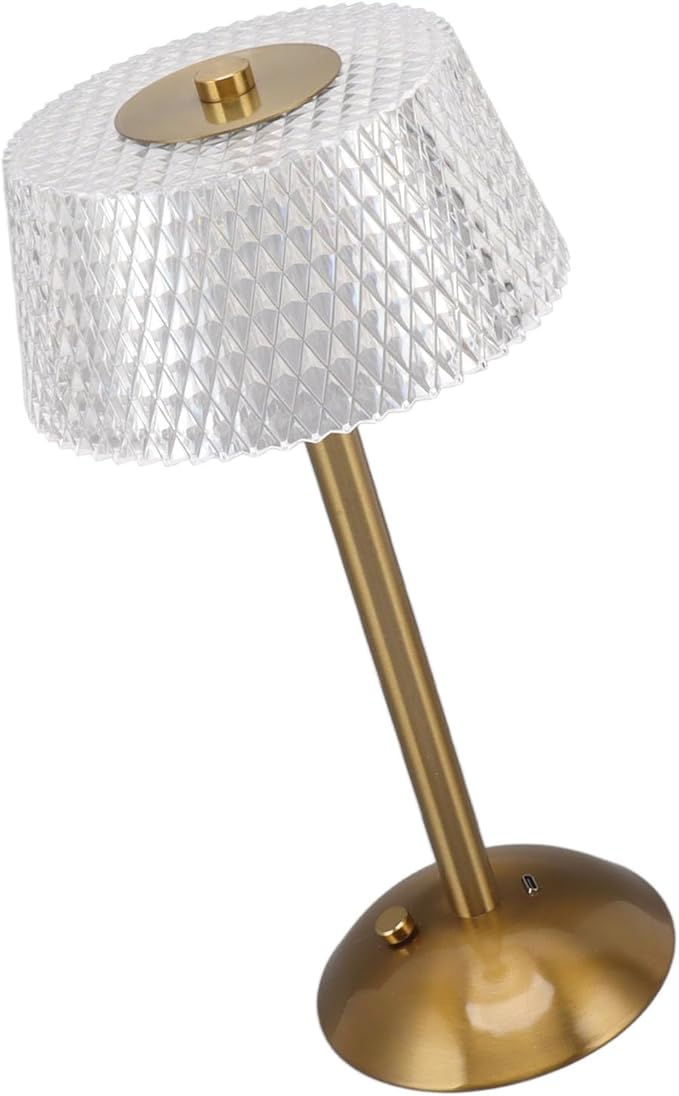 Yosoo LED Table Lamp with Touch Control, Dimmable Acrylic Desk Light for Bedroom, Nursery, or Nightstand Warm Light, USB Powered, 3W