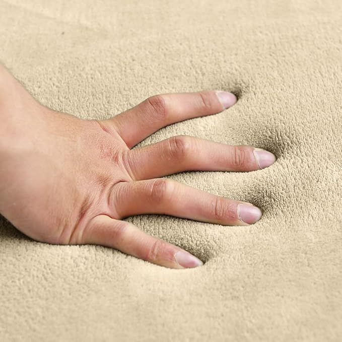 Loartee Coral Velvet Crawling Rug (6'8"x9'8", Brown) for Toddler Children Play Area Rugs Yoga Mat Exercise Pads Carpet