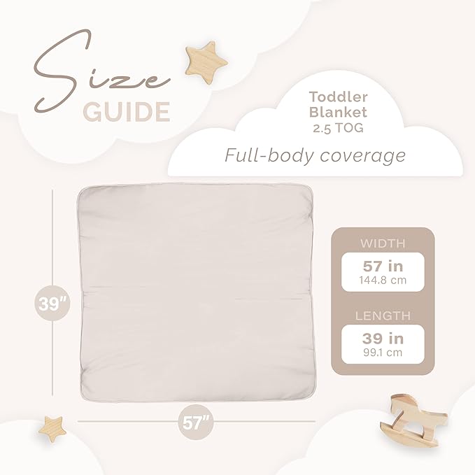 Nyte Nyte Baby - 2.5 TOG Soft Baby Quilted Blanket - Lightweight and Breathable, Ideal for Newborns and Toddlers, 39" x 57", Machine Washable, Bone