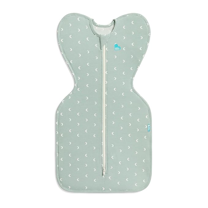 Love to Dream Swaddle UP, Baby Sleep Sack, 1.0 TOG, Self-Soothing Swaddles for Newborns, Improves Sleep, Snug Fit Helps Calm Startle Reflex, New Born Essentials for Baby, Moon Olive, 5-8.5 lbs