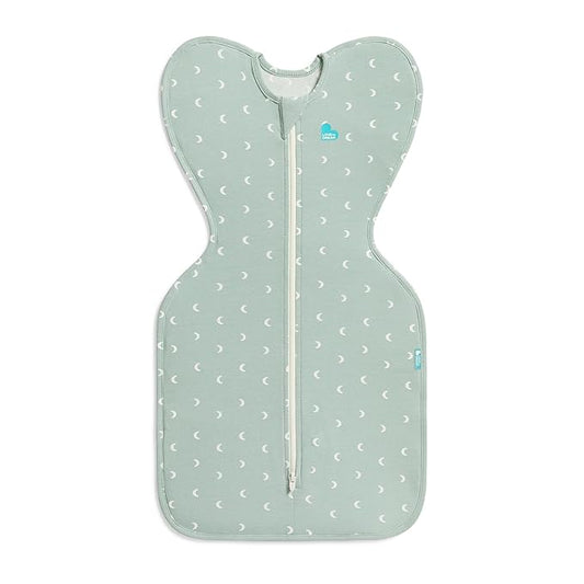 Love to Dream Swaddle UP, Baby Sleep Sack, 1.0 TOG, Self-Soothing Swaddles for Newborns, Improves Sleep, Snug Fit Helps Calm Startle Reflex, New Born Essentials for Baby, Moon Olive, 5-8.5 lbs