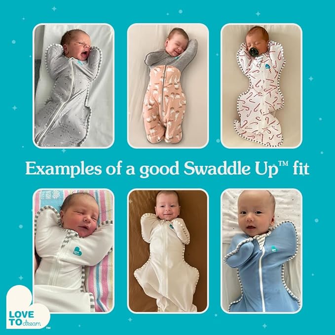 Love to Dream Swaddle UP, Baby Sleep Sack, Self-Soothing Swaddles for Newborns, Improves Sleep, Snug Fit Helps Calm Startle Reflex, New Born Essentials for Baby, 1.0 TOG, 13-19 lbs, Rainbow Dream