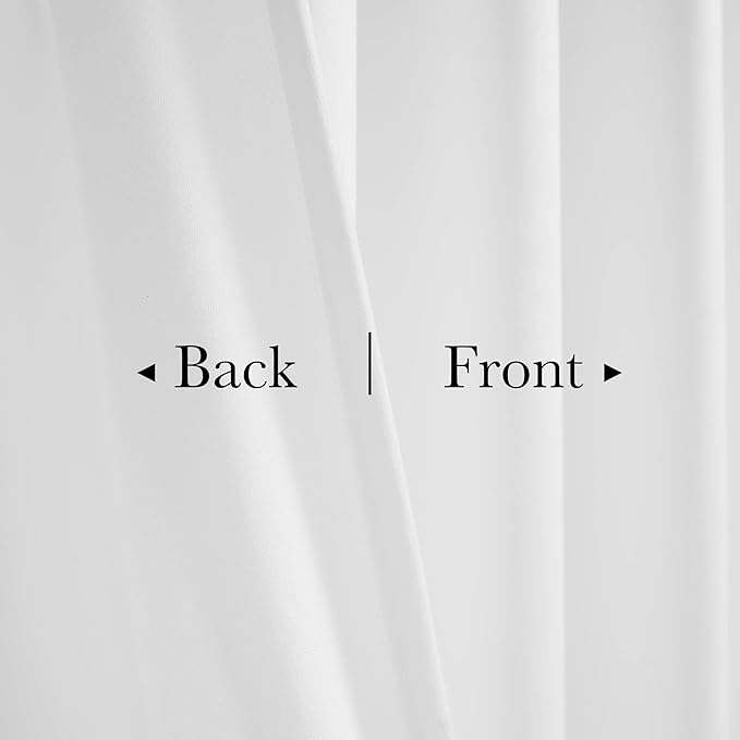 StangH White Velvet Curtains for Bedroom - Privacy Protect Light Dimming Window Curtains for Nursery Kids, Elegant Home Decors for Living Room, W52 x L84, 2 Panels