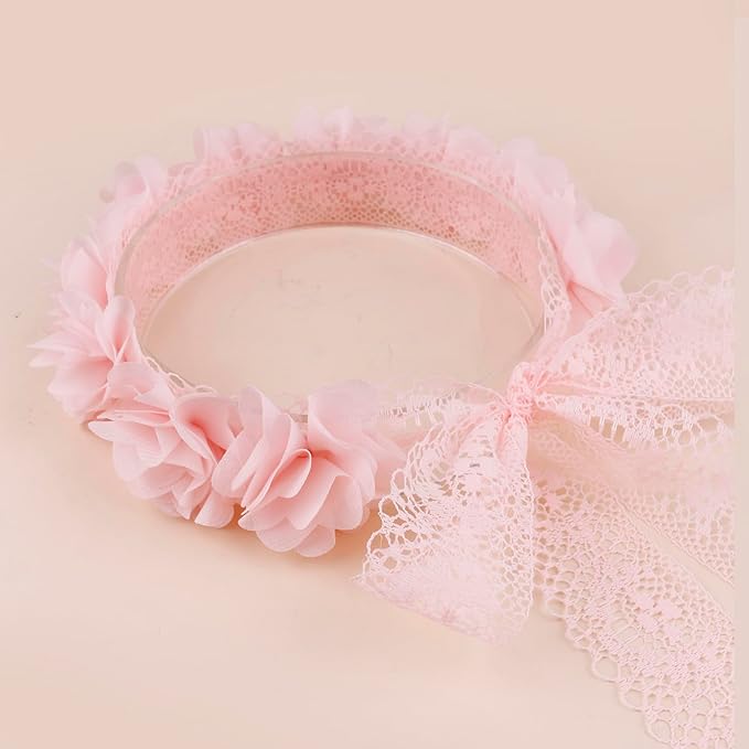 New Model Children Girl Lace Headbands Lace Flower Hairbands 2pcs Hair Accessories Gift for Children (lace-10)