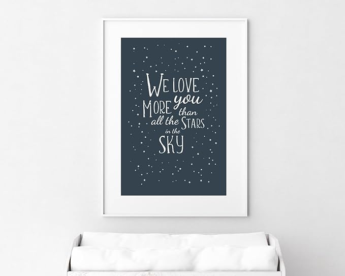 VUVUKU Black And White Nursery Decor Monochrome Baby Boy Room Poster We Love You More Kids Wall Art Playroom Prints Toddler