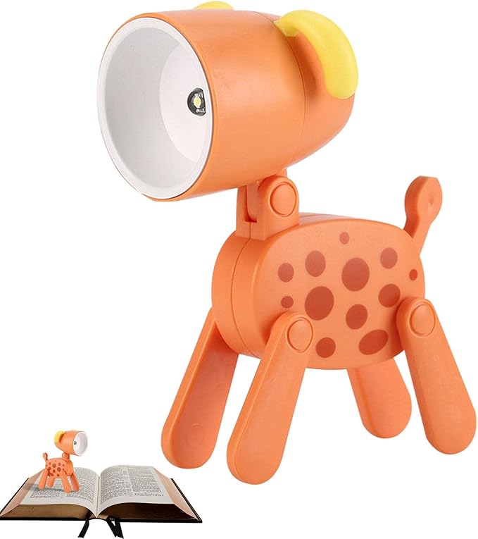 Children Mini Lamp, Folding Animal Night Light | Decorative Eye Protection LED Kids Reading Light with Phone Holder, Portable Battery Lamp.