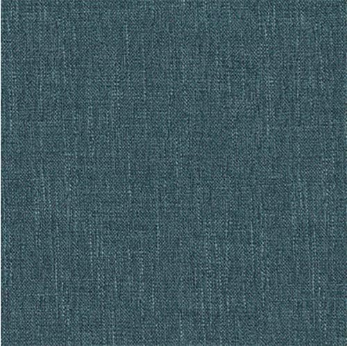 Homepop Home Decor | Upholstered Round Storage Ottoman | Ottoman with Storage for Living Room & Bedroom (Teal Linen) Large