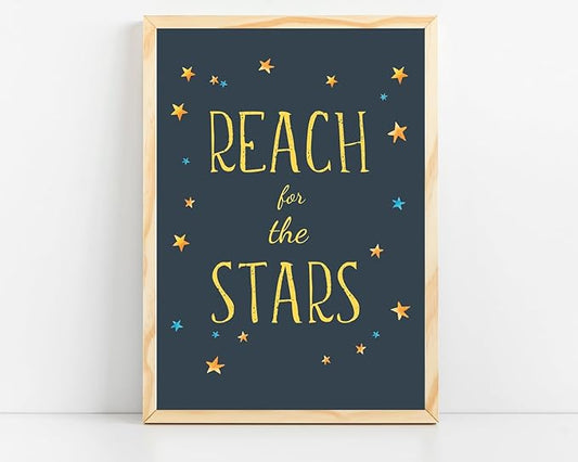 VUVUKU Space Themed Nursery Prints Outer Decor Art For Baby Boy Kids Room Playroom Wall