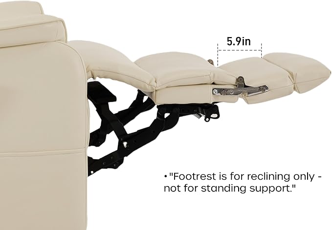 DYNOX 400 LBS Big Tall Man Large-Wide Power Dual Motor Lift Recliners Chairs for Elderly, Lay Flat Lift Chair with Infinite Positions, Heat & Massage, Extended Footrest (9298L,Faux Leather,Cream)