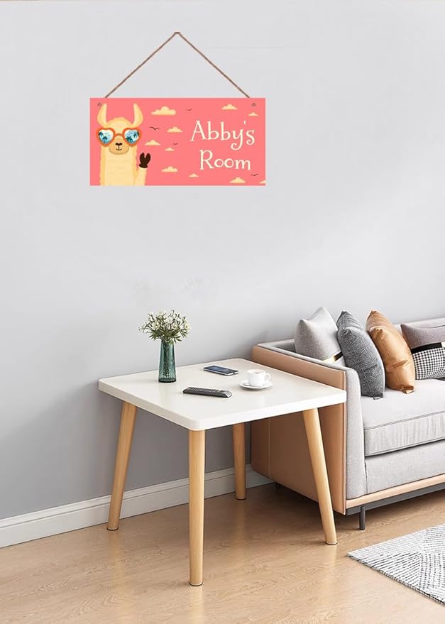 Personalized Sign Cute Camel Sign Cool Animal Themed For Kids Room Door Art Decor For Nursery Custom Name Wall Decor Decorative for Boys Room Girls Bedroom