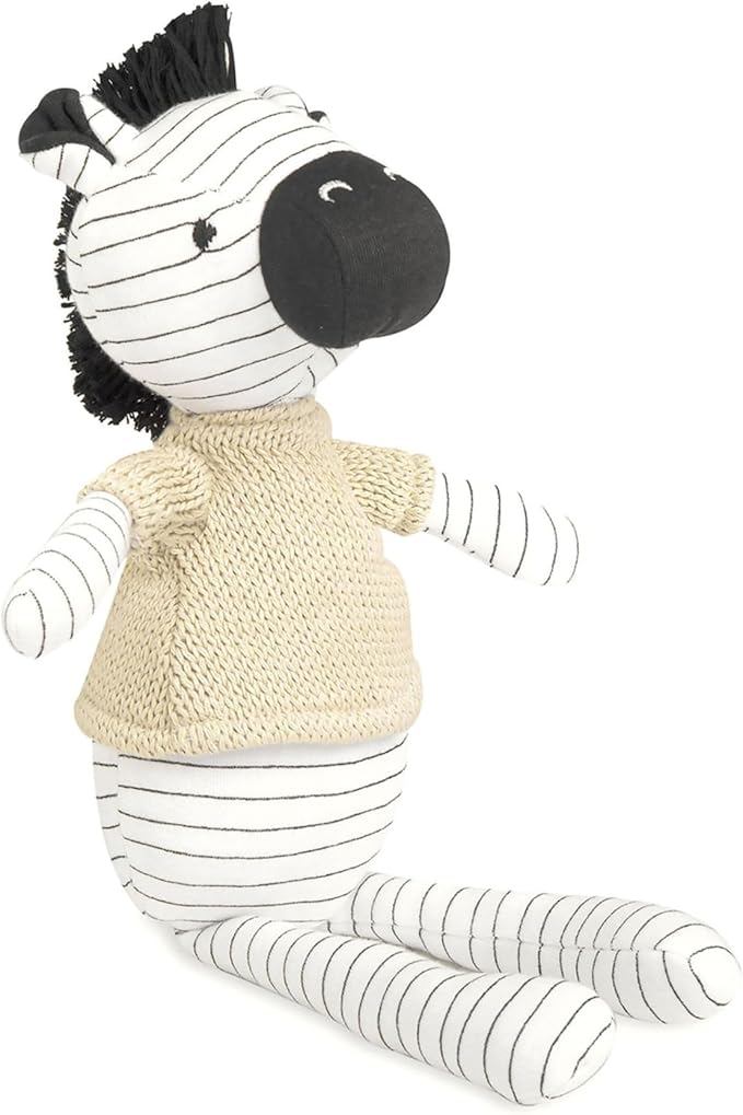 Crane Baby Handmade Zebra Plush Toy, Plush Stuffed Animal, Safari Nursery Decor, Baby Stuffed Animals, Zulu The Zebra