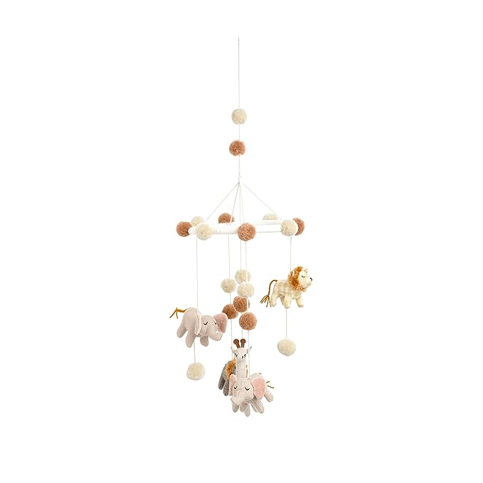 Crane Baby Safari Nursery Ceiling Hanging Decor Boho Jungle Animals Room Decor for Babies Crane Baby, Safari Nursery Decor for Boys and Girls, Ceiling Hanging, 11" x 28", Jungle Nursery Decor