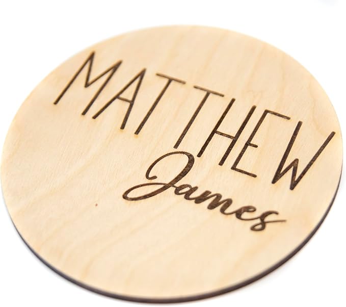 Wooden Baby Birth Announcement Sign, Announcement Sign for New Baby, Birth Announcement Sign for Hospital, Baby Name Announcement Sign, Baby Arrival Sign for Hospital (Just Name)