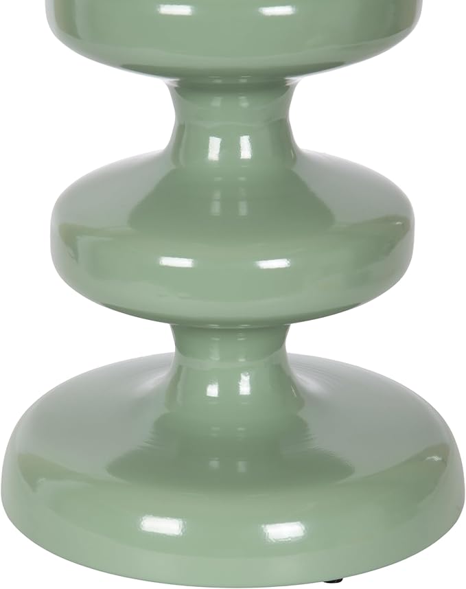 Kate and Laurel Fondi Modern Metal Round Side Table, 12 x 12 x 21, Green, Dorm Living Room Stacked Bubble End Table for Use as Bedroom Nightstand or Outdoor Patio Decor Option