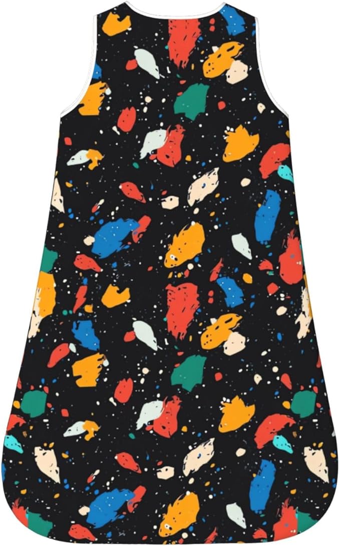Baby Sleep Sack Sleeveless Sleeping Bag Wearable Blanket Soft Breathable Toddler Sleep Bag Colorful Dinosaur
