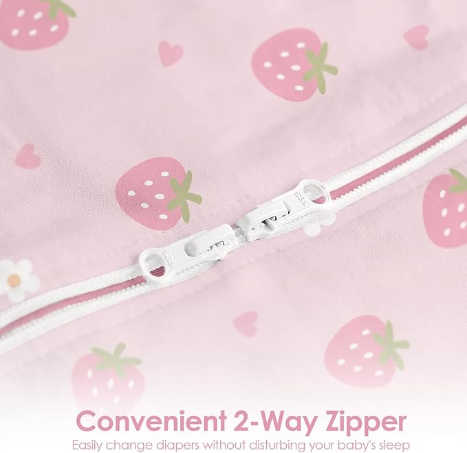 Baby Swaddle 0-2 Months, Cotton Arm-In Zipper Sleep Sack, Wearable Blankets Wrap for Newborn Infant Girls (Floral, Pack of 1)