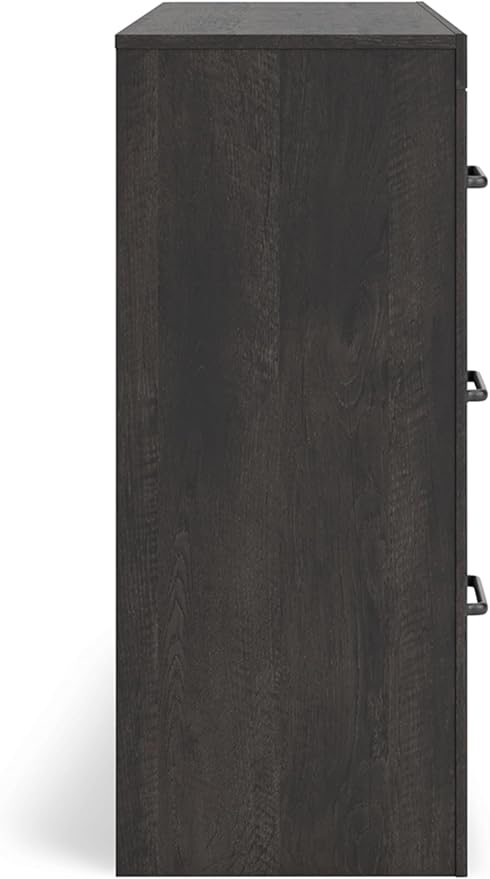 Signature Design by Ashley Delmorta Rustic 6-Drawer Dresser with Safety Stop, Gray