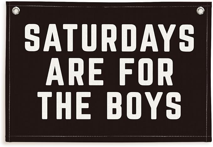 Lacama Boys Room Decor, Banner Flags for Bedroom, Linen Canvas Banner Wall Hanging Flag Decor for Boy Room Playroom Dorm