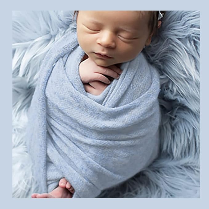 Newborn Posing Wrap Newborn Photography Props Soft Stretch Knit Blanket Handmade Wrap for Baby Boys Girls Photoshoot