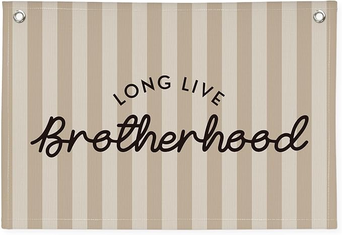 Long Live Brotherhood Boys Room Decor，Brother Playroom Bedroom Wall Decor Hanging Flag Banners, Nursery Toddler Kids Room Decoration 30x20 boyroom